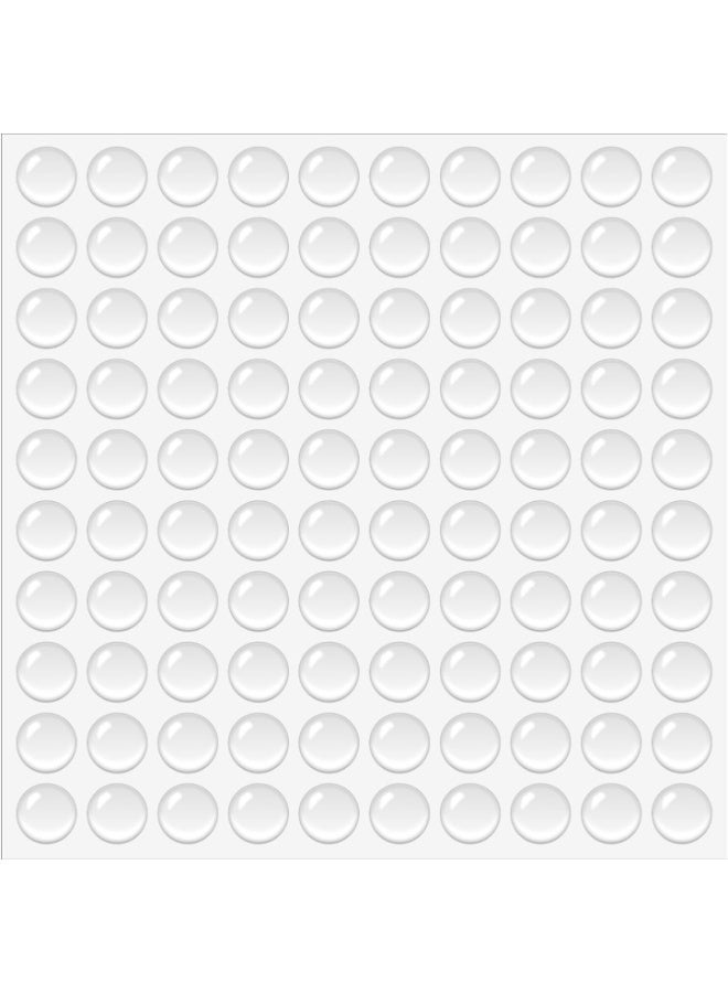 100Pcs Cabinet Door Bumpers Round, Small Self Adhesive Pads, Clear Rubber Feet Anti Slip Pad, Stoppers Bumpers, Sticky Rubber Dots, Silicone Pads for Door, Furniture - Image 1