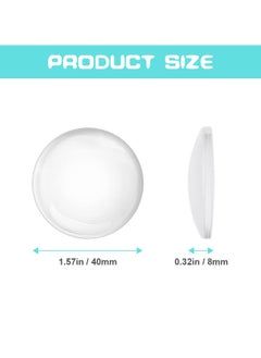 CMGTYYD Door Stopper, 12Pcs Wall Door Handle Stopper, Silicone Transparent Round Wall Protector, Self-Adhesive Door Stops Door Handle Bumper Pads for Wall, Fridge, Cabinets (1.57inch)  - Image 2