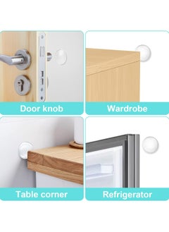 CMGTYYD Door Stopper, 12Pcs Wall Door Handle Stopper, Silicone Transparent Round Wall Protector, Self-Adhesive Door Stops Door Handle Bumper Pads for Wall, Fridge, Cabinets (1.57inch)  - Image 4