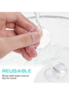 CMGTYYD Door Stopper, 12Pcs Wall Door Handle Stopper, Silicone Transparent Round Wall Protector, Self-Adhesive Door Stops Door Handle Bumper Pads for Wall, Fridge, Cabinets (1.57inch)  - Image 5