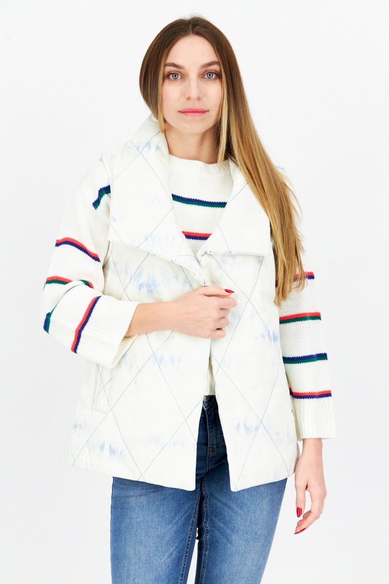 STEVE MADDEN سترة بدون أكمام للنساء، بيج - Image 1