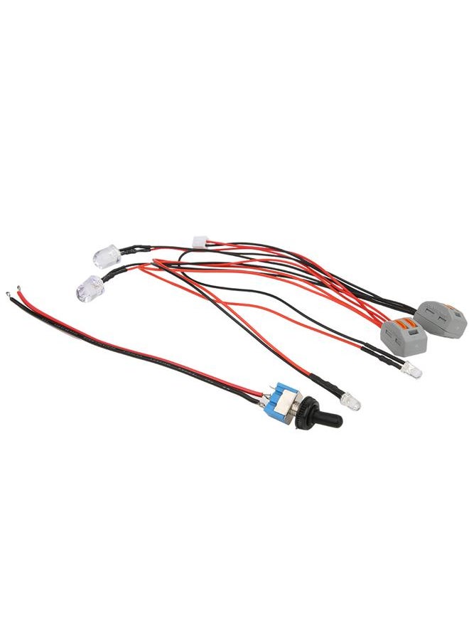 Thoraya Power Switch + LED Light Group for Flytec V007 Fixed Speed Cruise Double Warehouse Feeding RC Fishing Boat AccessoriesBlack  - Image 1