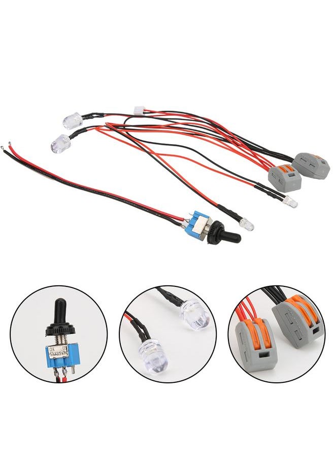 Thoraya Power Switch + LED Light Group for Flytec V007 Fixed Speed Cruise Double Warehouse Feeding RC Fishing Boat AccessoriesBlack  - Image 4