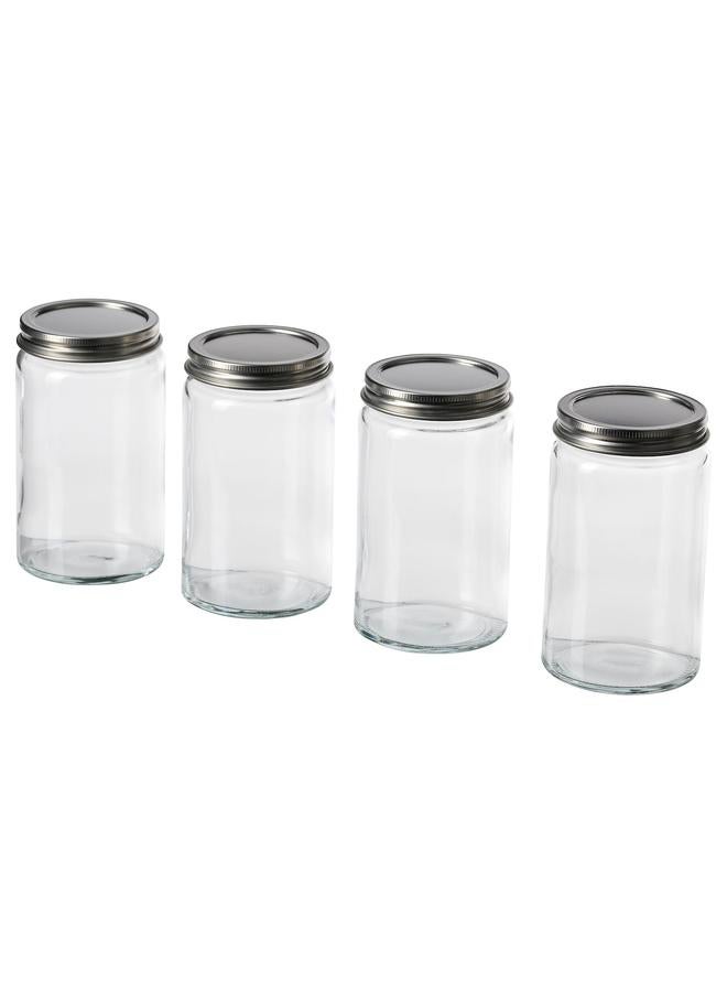 زبون برطمان توابل، زجاج شفاف/فولاذ مقاوم للصدأ، سعة 35 مل - Image 1