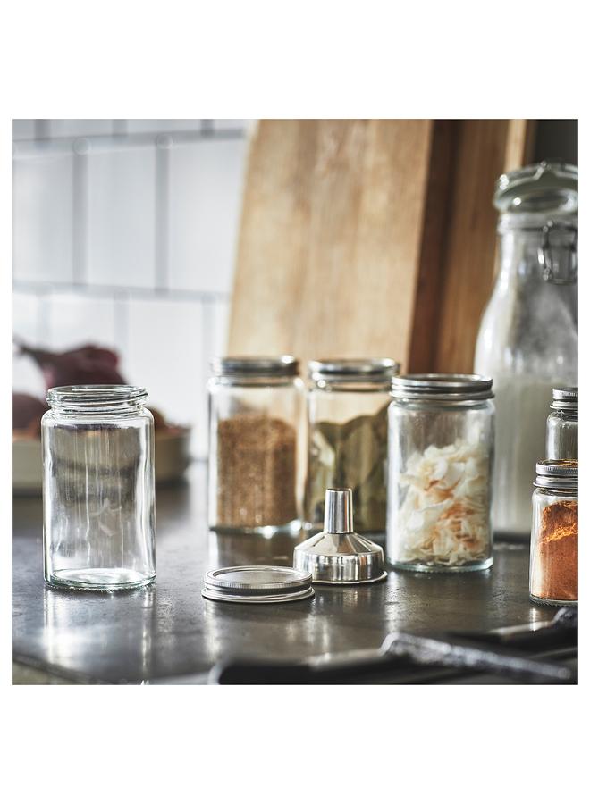 زبون برطمان توابل، زجاج شفاف/فولاذ مقاوم للصدأ، سعة 35 مل - Image 4