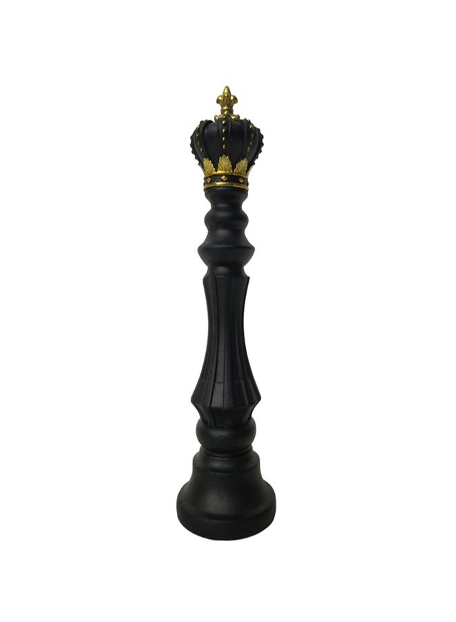 Ragyzity Chess King Statue Sculpture Ornament, Game Figure Decoration Ornament, Collectible Figurine Craft Furnishing for Home House Decoration Office Desk (King, Black) - Image 1