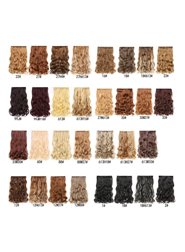 Estelle Eestelle full head one-piece long straight and Body Wave hair extension, with 5 clips, suitable for women and girls - Image 3