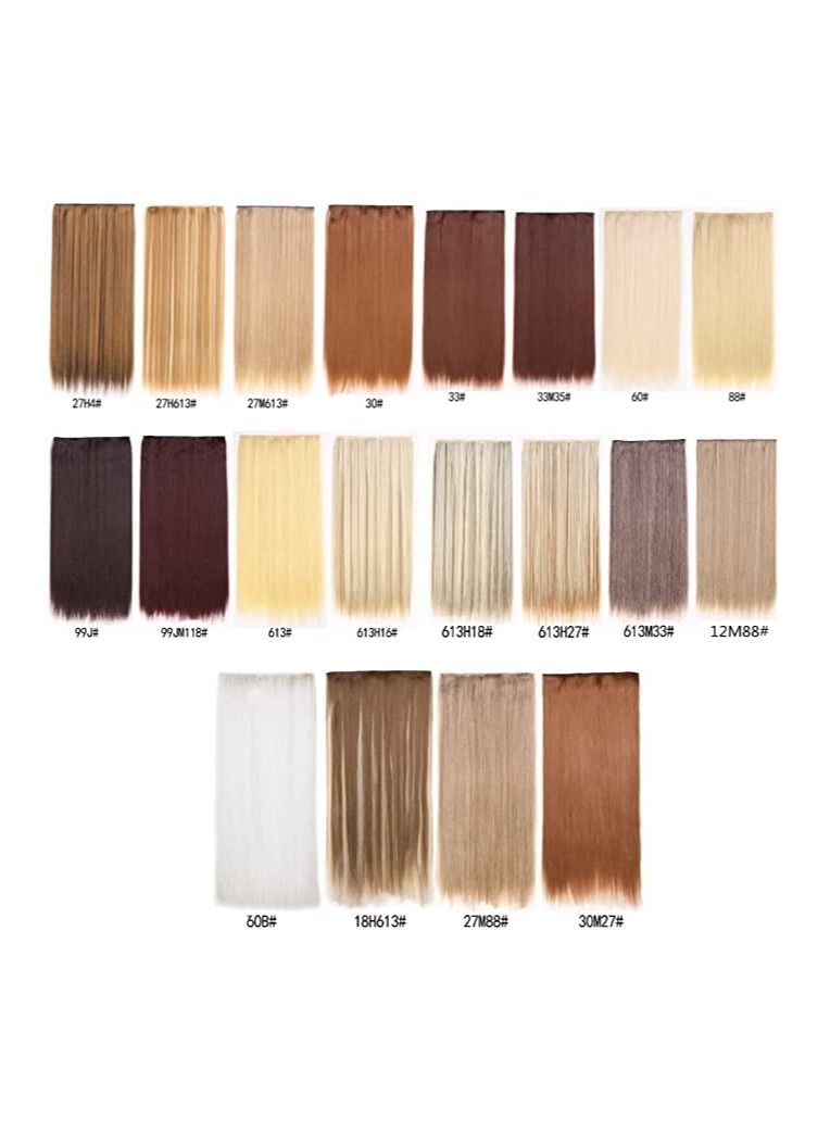 Estelle Eestelle full head one-piece long straight and Body Wave hair extension, with 5 clips, suitable for women and girls - Image 5