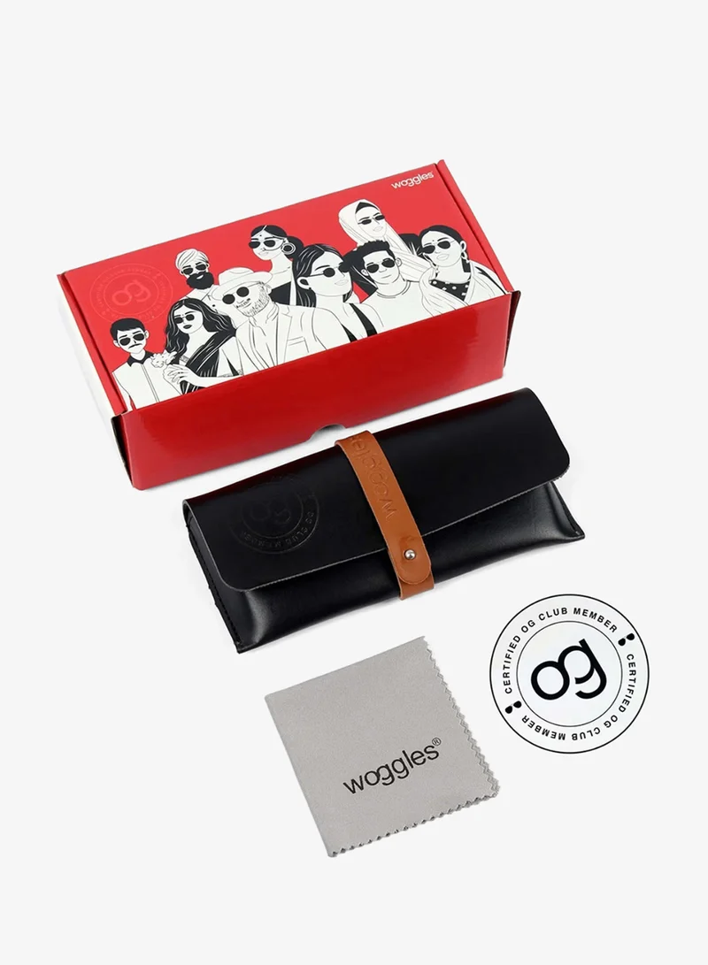 Woggles  UV- Protected  Silver Hexagonal Sunglasses  | Best Price UAE