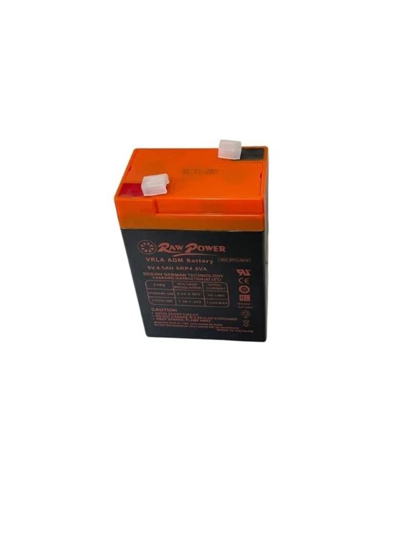 Raw Power RawPower VRLA AGM Non Spillable Battery  (6V 4.5AH) - Image 2