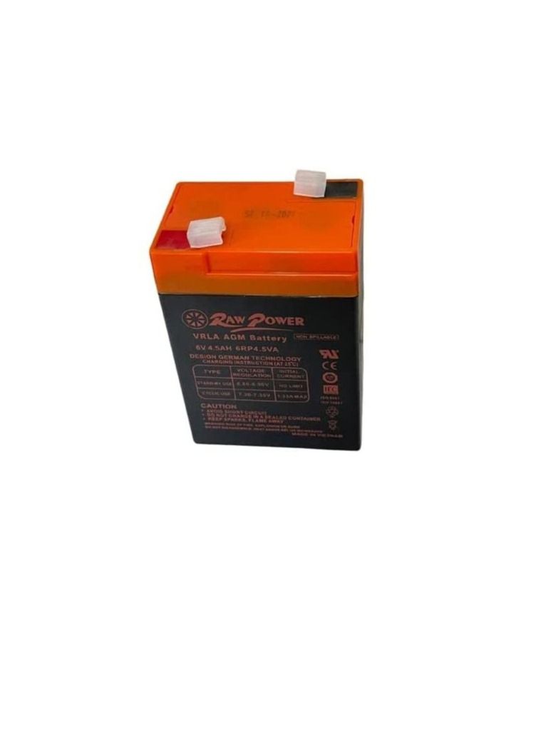 Raw Power RawPower VRLA AGM Non Spillable Battery  (6V 4.5AH) - Image 1