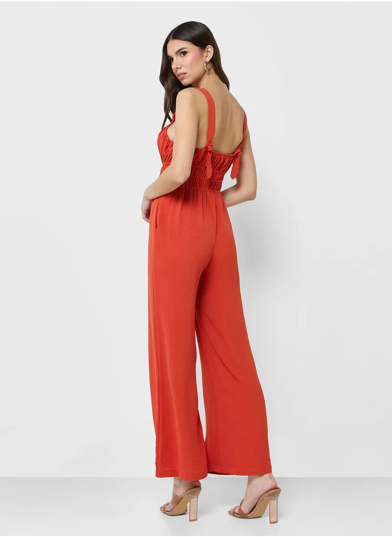 جينجر V Neck Jumpsuit