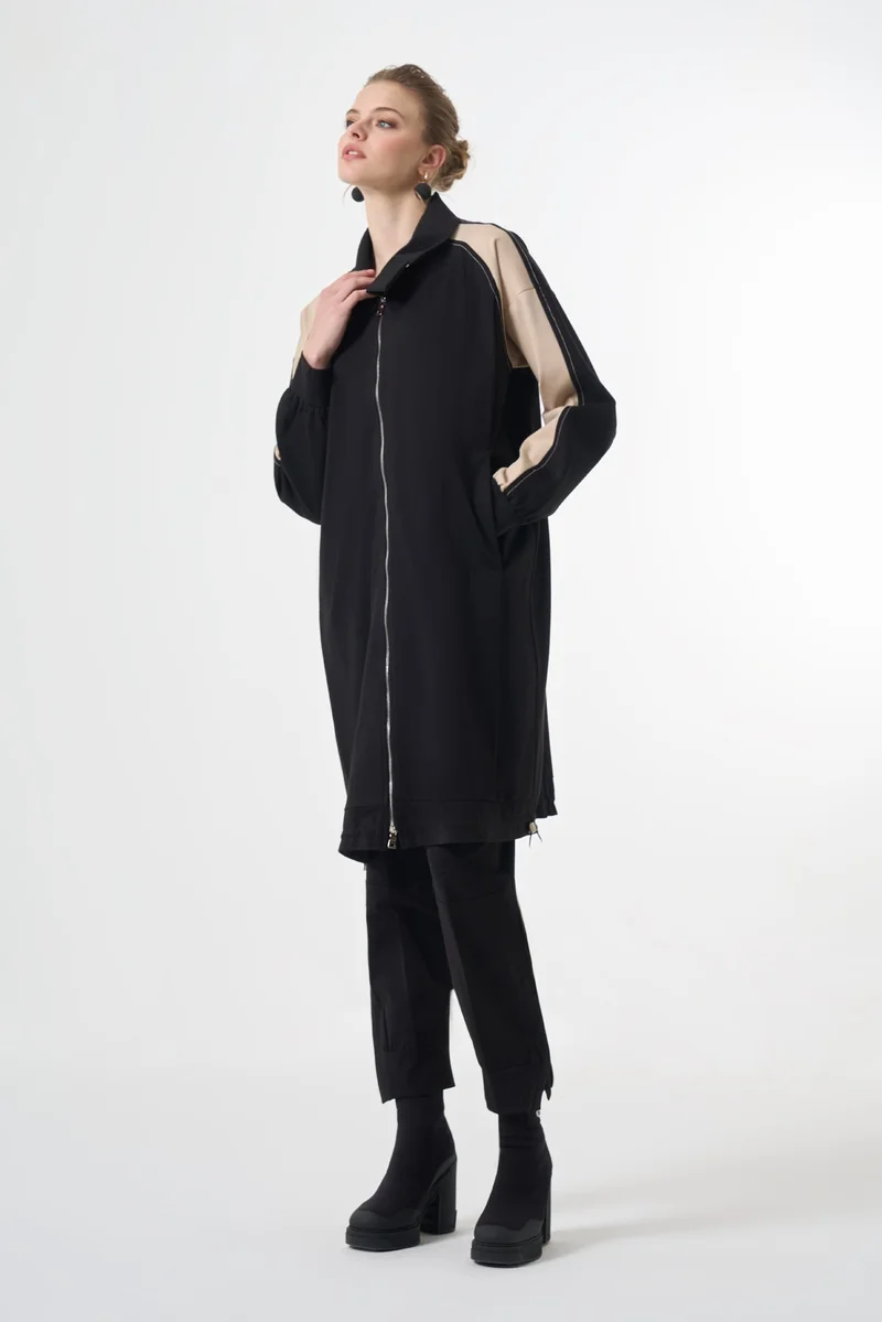 MissWhence  Pants with Zipper Detail - Black for Women | Best Price UAE
