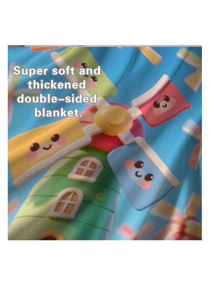 general Flannel thin blanket (warm and comfortable, suitable for sleep, gaming, dust removal and sandproof) 150cm*200cm - 1057 - Image 5