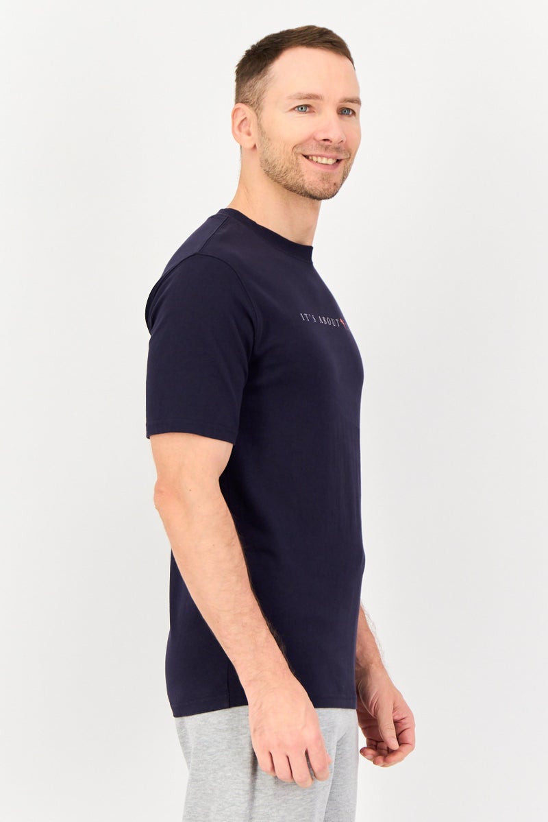 PUMA تي شيرت بولو قصير الأكمام للرجال من بومة x سلكت، خارجي، أزرق داكن - Image 2