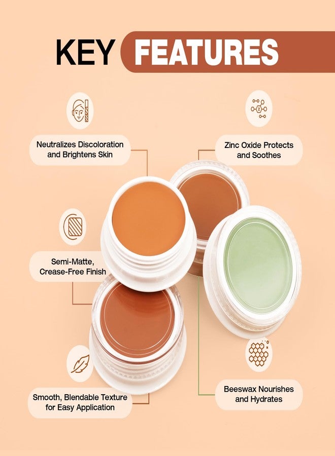 Maliao Colour Correction Professional Makeup Base - Full Coverage Concealer for Under Eye Dark Circles, Acne & Blemishes | Matte Finish | IVORY & 303 | Combo Set of 2 | 6g Each - Image 4