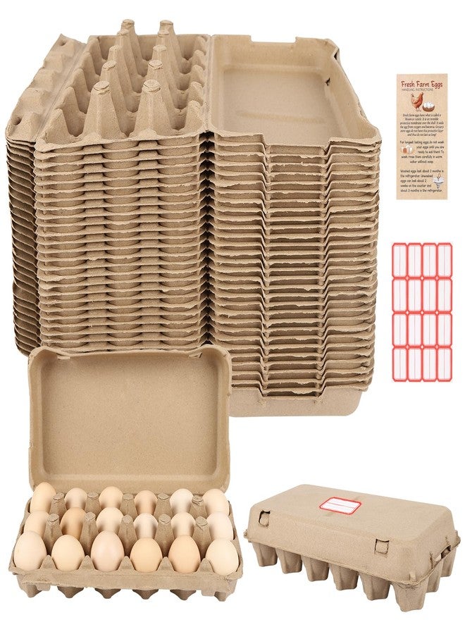 DecarDamai 30 Pack Egg Cartons 18 Count - 3x6 Grids Egg Cartons for Fresh Eggs, Sturdy Cardboard Eggs Storage Containers for Household, Kitchen, Farm, Market - Image 1