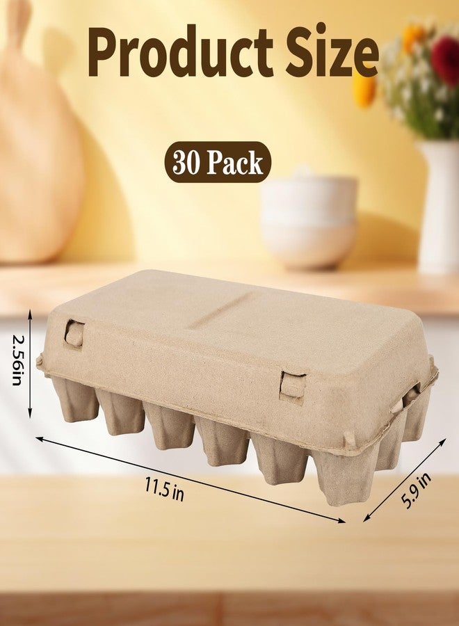 DecarDamai 30 Pack Egg Cartons 18 Count - 3x6 Grids Egg Cartons for Fresh Eggs, Sturdy Cardboard Eggs Storage Containers for Household, Kitchen, Farm, Market - Image 2