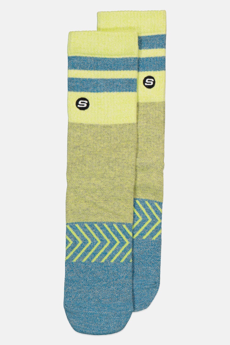 SKECHERS Women Stripe Crew Socks, Multicolor - Image 1