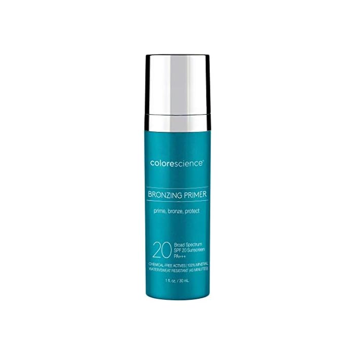 Colorescience Bronzing Primer SPF 20, Water Resistant Mineral Sunscreen, Broad Spectrum SPF 20 UVA/UVB Skin Protection, 1 Fl Oz (Pack of 1)