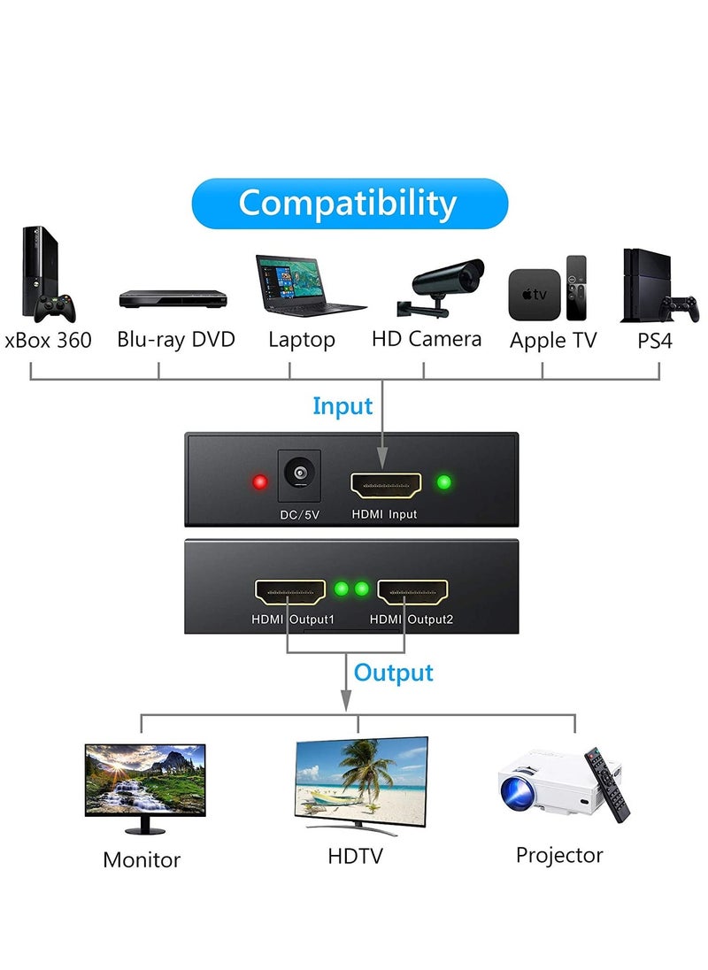 Haing - 4K HDMI Splitter 2 Input 1 Output 3D HD 1080P  V1.4 2 Port HDMI Splitter - Image 1
