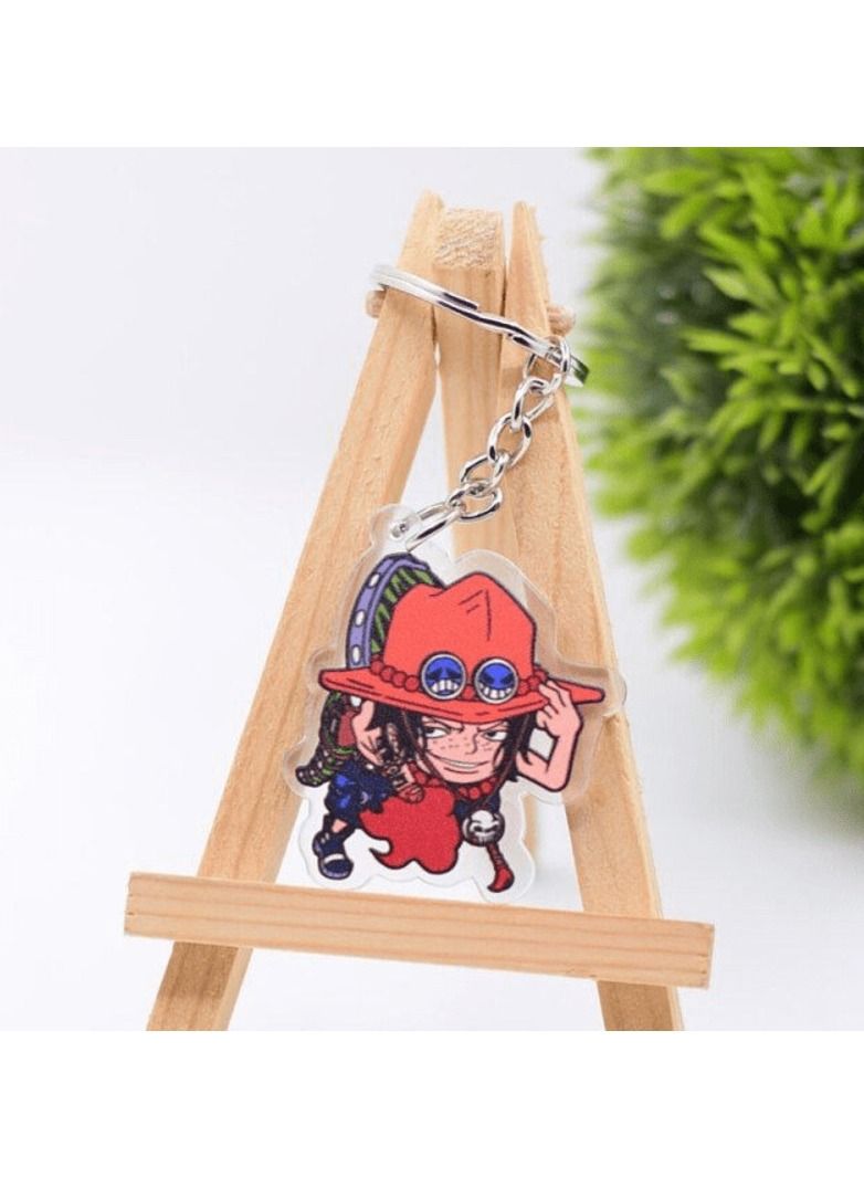 Japan Cartoon Anime ONE PIECE Keychain Acrylic Double Sided Transparent