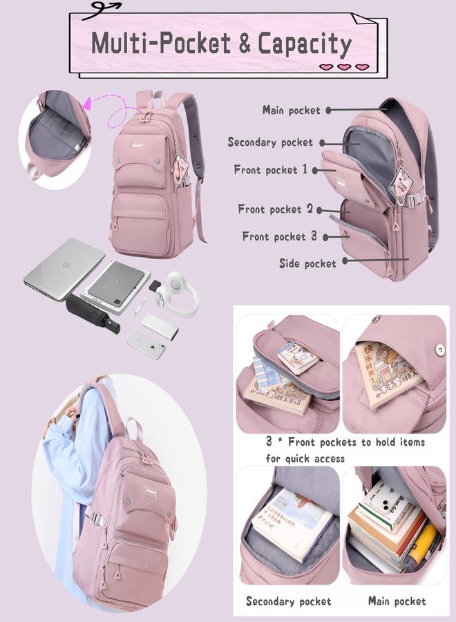 Bansusu 3Pcs Solid Color Girls Backpack and Lunch Bag Set for Kids School Bags Bookbag, 3pcs-black, Modern - Image 4