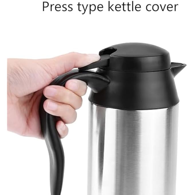 ايجويوس غلاية كهربائية للسيارة 750 مل 12 فولت غلاية تسخين محمولة من الفولاذ المقاوم للصدأ ولاعة سجائر كوب تسخين للشاي والقهوة - Image 5