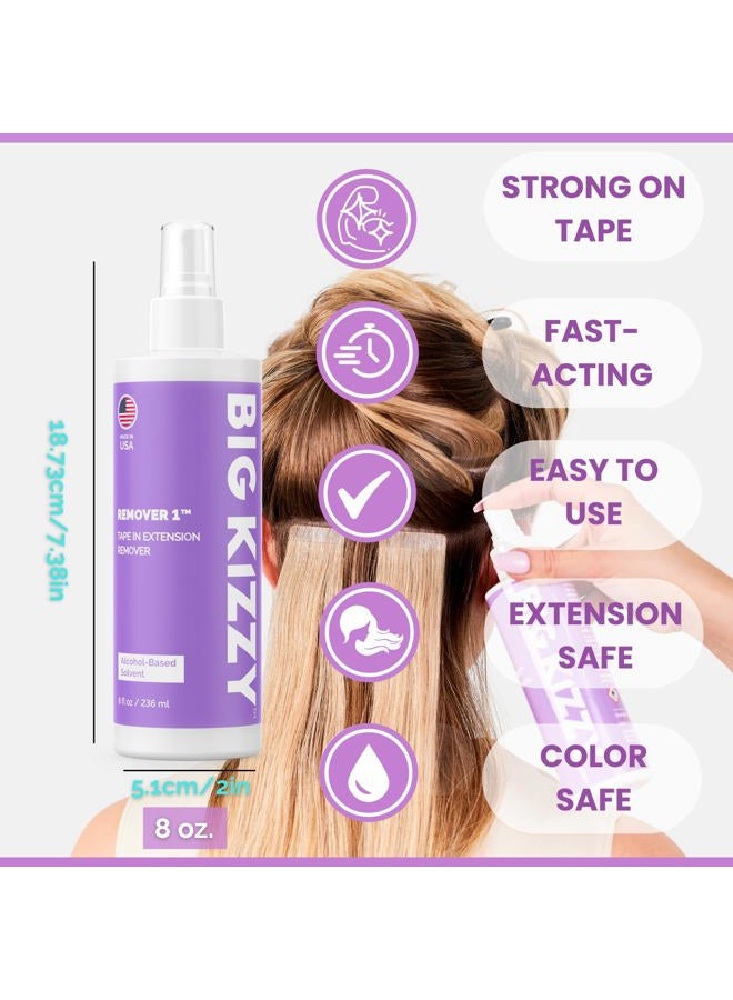 Big Kizzy Release & Reuse Tape Hair Extension Remover Tested & Proven Fastest & Easiest Remover + EXTRA Hold Hair Extension Tape 4cm x .8cm Fits Most - Image 2