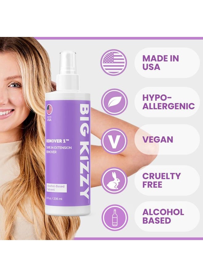Big Kizzy Release & Reuse Tape Hair Extension Remover Tested & Proven Fastest & Easiest Remover + EXTRA Hold Hair Extension Tape 4cm x .8cm Fits Most - Image 3