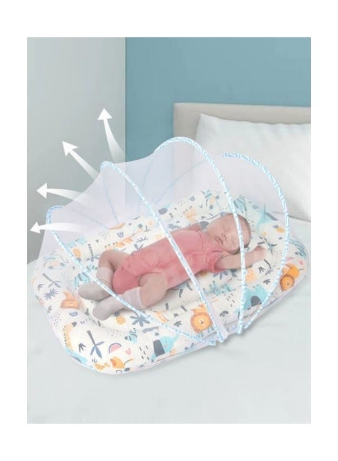 DOOKOO Portable Bed with Mosquito net and Pillow, Breathable Baby Sleep Pod Newborn Baby Bassinet Bed, Perfect for Traveling and Napping - Image 2