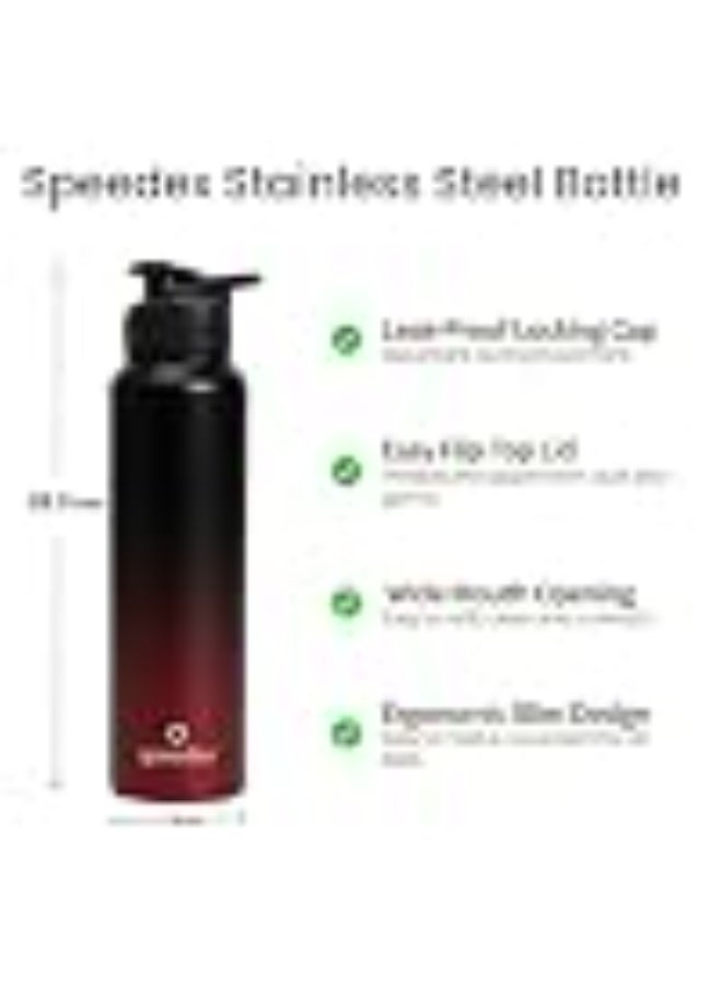 Speedex Stainless Steel Metal Water Bottle 1 Ltr 1000 ml, BIS Approved, Leak Proof Sipper Cap Bottle for Office, School, Gym, Travel, Daily Use for Men, Women, Kids, Adults, Black Wine, Set of 4 - Image 4