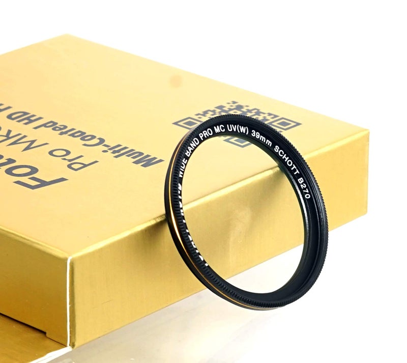 Fotasy 39mm Ultra Slim UV Protection Lens Filter, Nano Coatings MRC Multi Resistant Coating Oil Water Scratch, 18 Layers Multi-coated 39 mm MCUV Filter, Transmission Rate â‰¥ 99.7%, Schott B270 Glass - Image 1