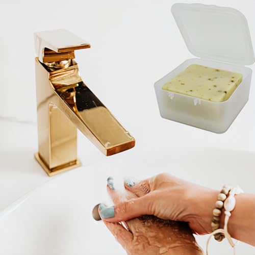 Vonpri Travel Soap Dish, Soap Box Case with Bar Soap Saver Pad Portable Soap Rest for Bathroom Shower Home Outdoor Gym Fitness Vonpri (Clear) - Image 5
