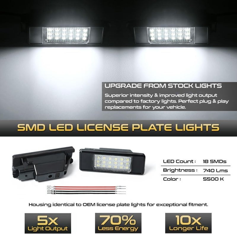 DEMULAX LED Car License Plate Light Set - Image 3