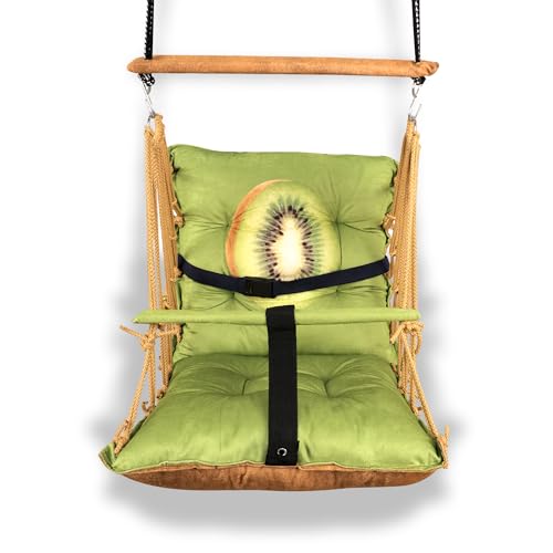 Boffle Cotton Baby Swing for Kids Children Folding and Washable, Child Gift Soft Jhula with Safety Belt Easy to Carry Safety Lock Cradle Chair, Jhula for Babies, Home Garden Hall, oonjel - Image 1