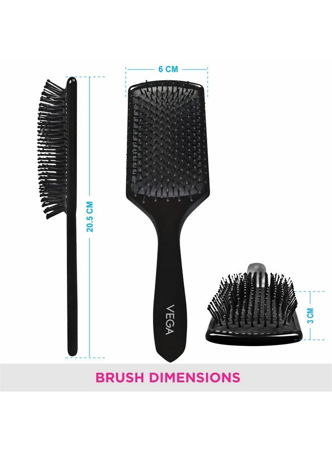 Vega Premium Collection Mini Paddle Hair Brush (India'S No.1* Hair Brush Brand) For Men & Women Black (8586 M) - Image 3