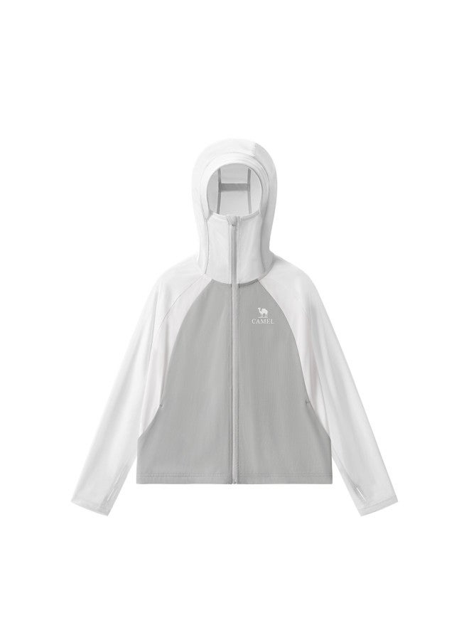 camel Ice-cool Quick-dry Kids Sun Protection Jacket 2025 Summer New Collection, Boys And Girls Uv-blocking Cape Sunscreen Outerwear - Image 5