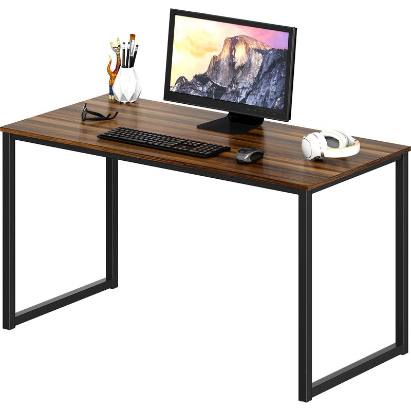 SHW Mission 40-Inch Home Office Computer Desk, Walnut - Image 1