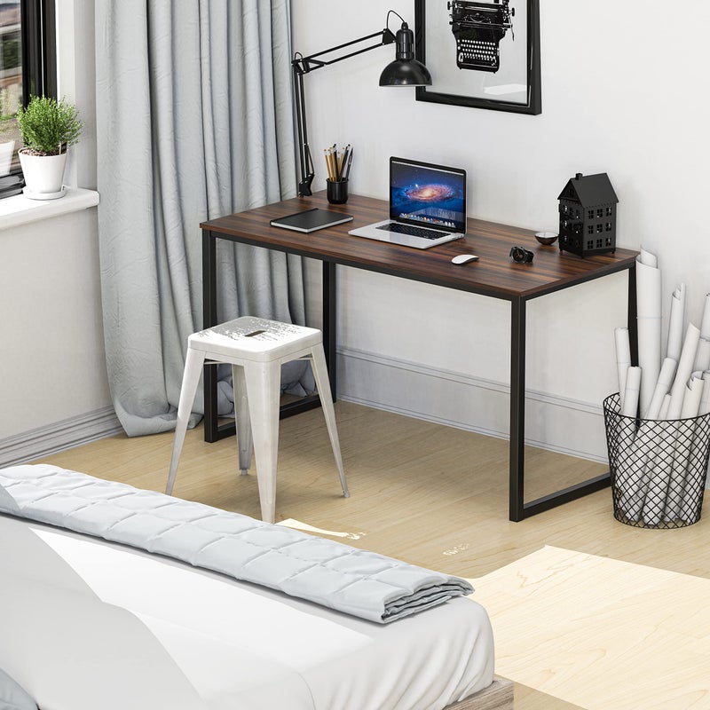 SHW Mission 40-Inch Home Office Computer Desk, Walnut - Image 4