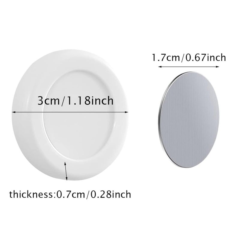 ASHMEN Pack of 3 Magnetic Remote Control Holder Wall Mount Magnetic TV Remote Holder for Universal TV & AC Organizer for Home Office School Supply Storage, No Drilling(A White) - Image 5