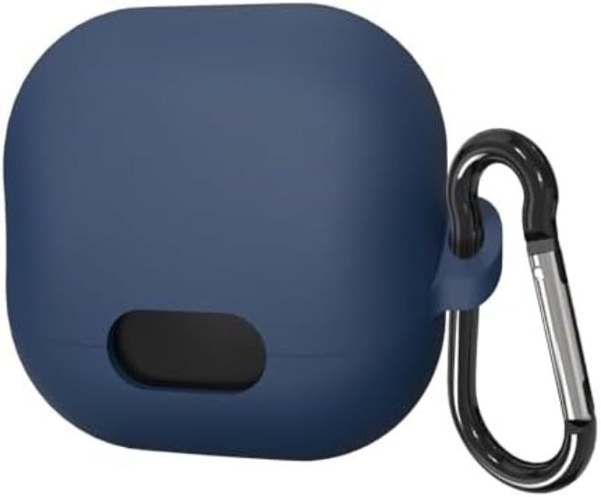 Geekria Silicone Case Cover Compatible with Soundcore by Anker Liberty 4 NC True Wireless Earbuds, Protective Earphones Skin with Keychain Hook, Charging Port Accessible (Blue) - Image 1