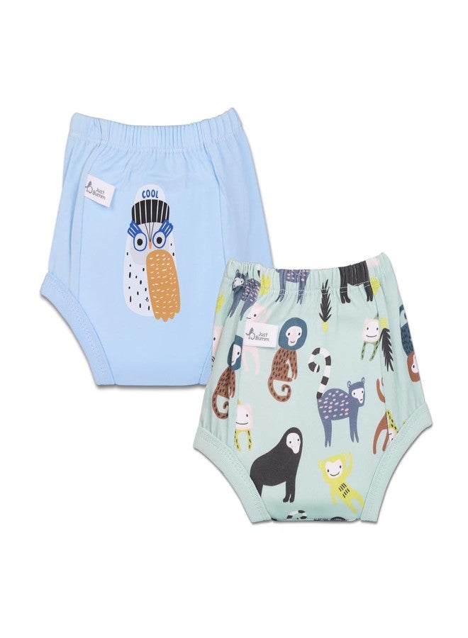 Just Bumm Potty Pants for Toddlers, Pull-up Padded Underwear with 4 layers of Organic Cotton Padding & Cotton Inner, Ideal for Potty Training 2-3 Year Babies (Wise & Wild) - Image 1
