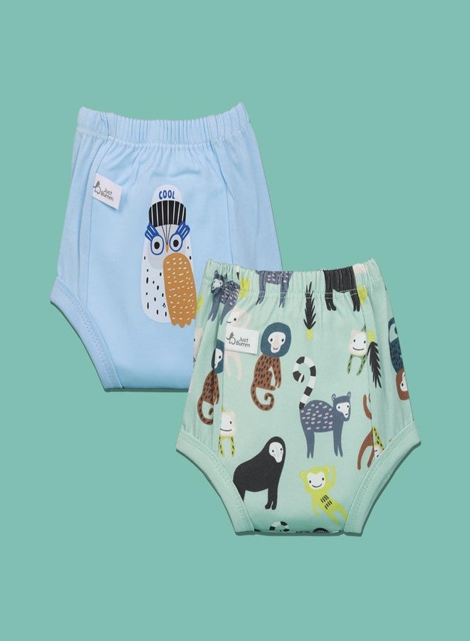 Just Bumm Potty Pants for Toddlers, Pull-up Padded Underwear with 4 layers of Organic Cotton Padding & Cotton Inner, Ideal for Potty Training 2-3 Year Babies (Wise & Wild) - Image 2