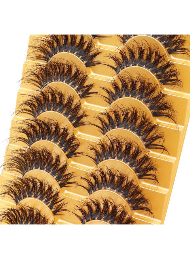 Veleasha Russian Strip Lashes With Clear Band Looks Like Eyelash Extensions D Curl Lash Strips 10 Pairs Pack (Dt16) - Image 5