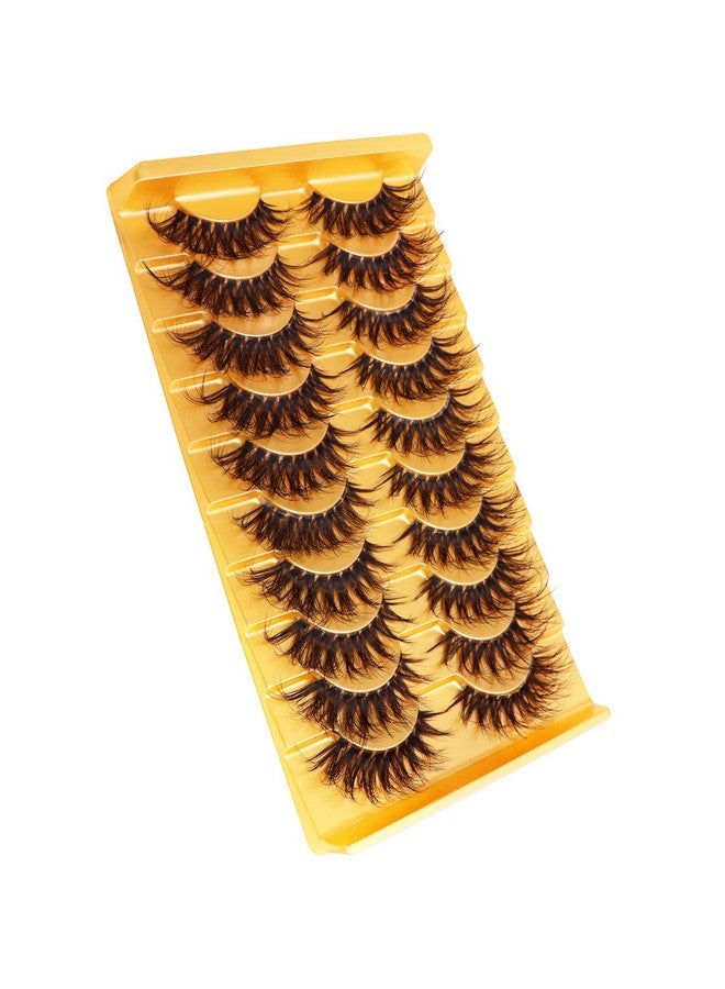 Veleasha Russian Strip Lashes With Clear Band Looks Like Eyelash Extensions D Curl Lash Strips 10 Pairs Pack (Dt16) - Image 4