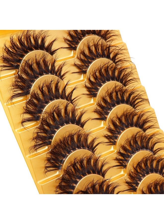 Veleasha Russian Strip Lashes With Clear Band Looks Like Eyelash Extensions D Curl Lash Strips 10 Pairs Pack (Dt16) - Image 3