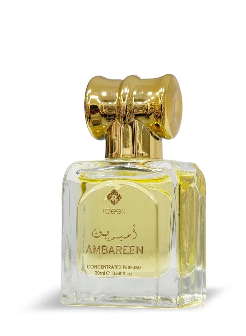 raees AMBAREEN Roll-On Attar Perfume Oil 20ml Concentrated Alcohol-Free Fragrance by Raees - Image 1