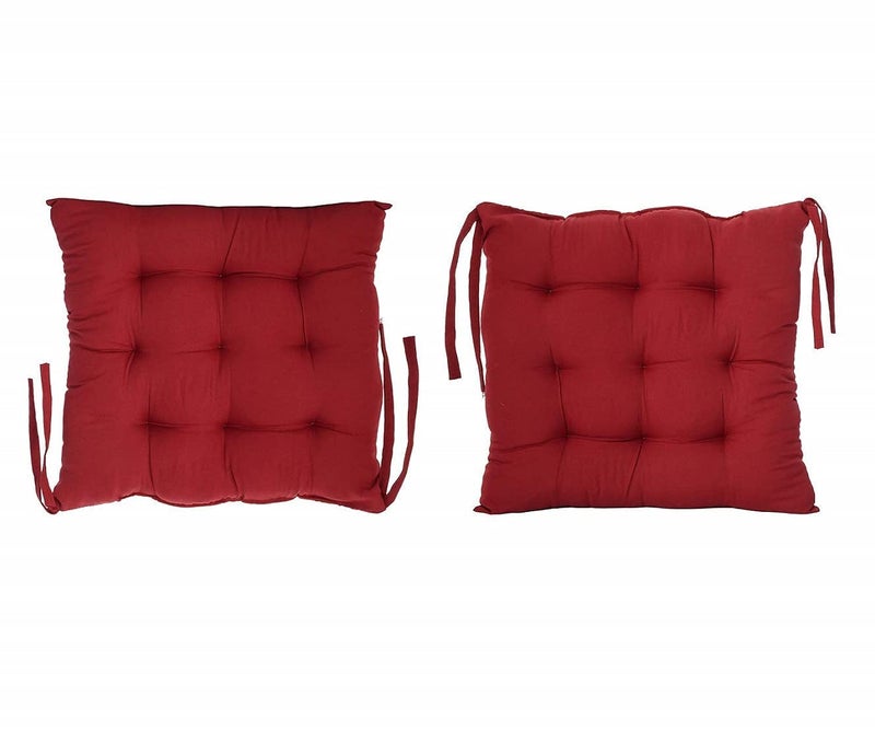MITUL Microfiber Chair Cushion Seat Pad with Ties Use for Home Chair Bookstore Library Cafe Car Office 40X40cm 40x40 cm red 7 - Image 3