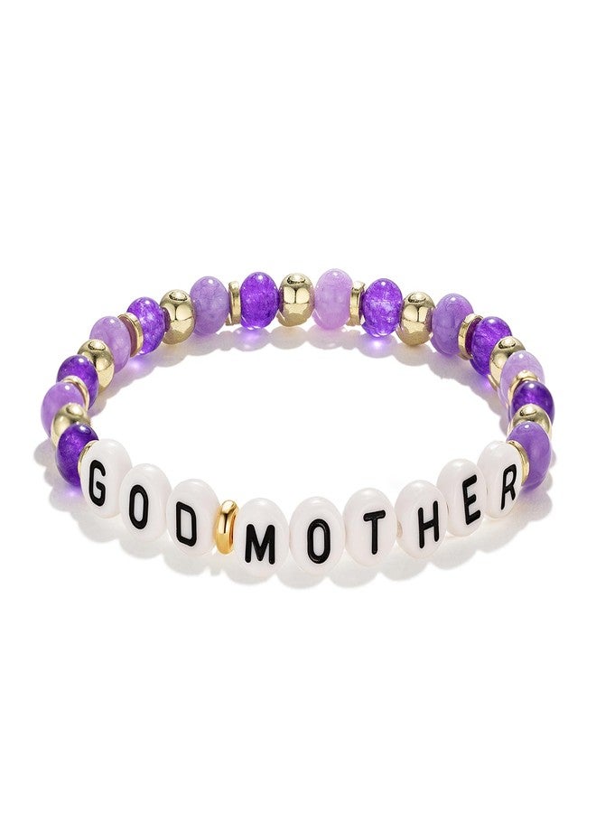 FERVENT LOVE Godmother Proposal Gift, Gifts from Godchild, Goddaughter Gifts, Matching Stretch Beaded Bracelets, FLBR03C - Image 2